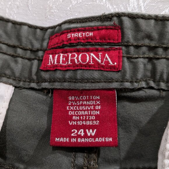 Vintage Y2K Cargo Pants 24W Relaxed Fit High Rise Cotton Comfy Grunge Alt Pocket - Picture 6 of 6